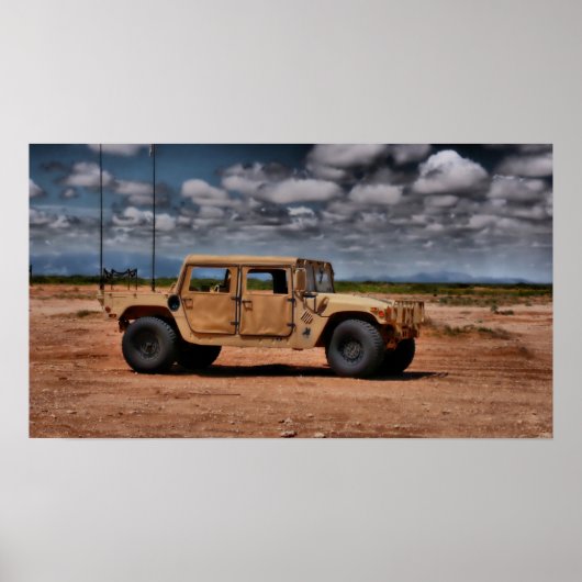 Desert Humvee Poster (Voorkant)