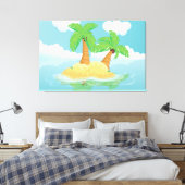 Desert Island Canvas Afdruk (Insitu (Slaapkamer))