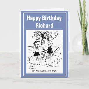 Desert Island Castaway Vist vis voor het diner Kaart