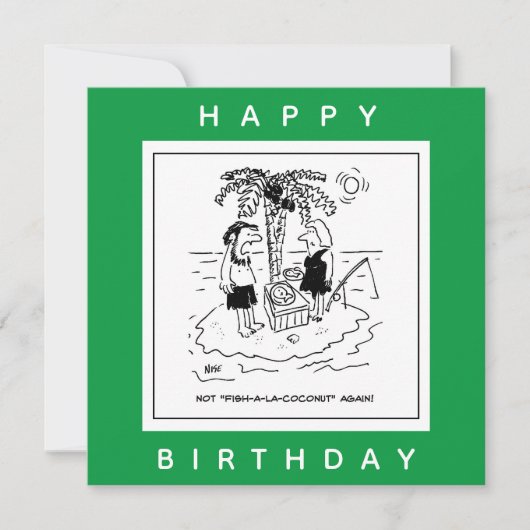 Desert Island Fish & Coconut Menu Dessin (Devant)