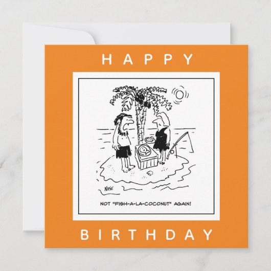 Desert Island Fish & Coconut Menu Dessin (Devant)