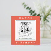 Desert Island Fish & Coconut Menu Dessin (Debout devant)