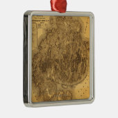 Desert IslandPanoramaMap Metalen Ornament (Rechts)