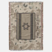 Desert Israëlische vlag Deken (Voorkant Verticaal)