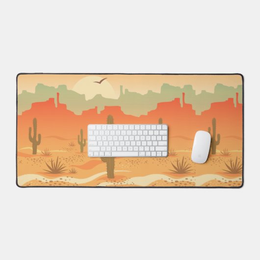 Desert Landscape Design Desk Mat (Keyboard & Muis)