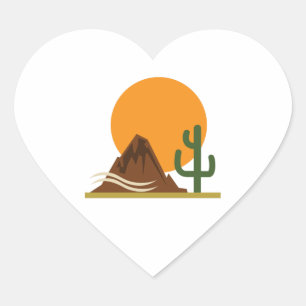 DESERT LANDSCAPE HART STICKER