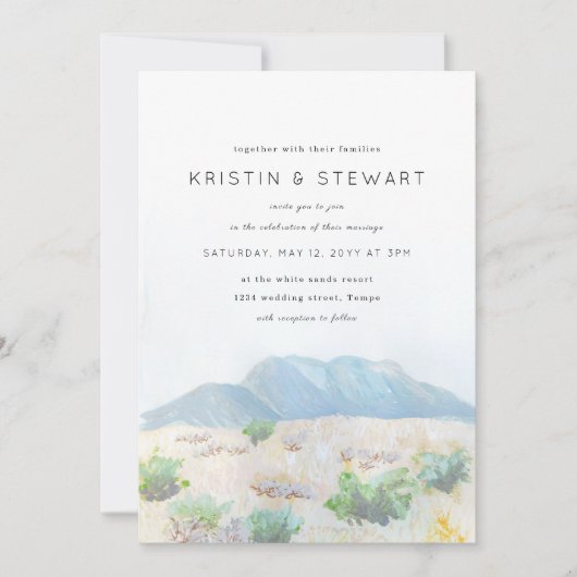 Desert Landscape Wedding Invitation (Devant)