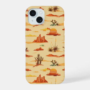 Desert Landschap Arizona Patroon iPhone 15 Hoesje