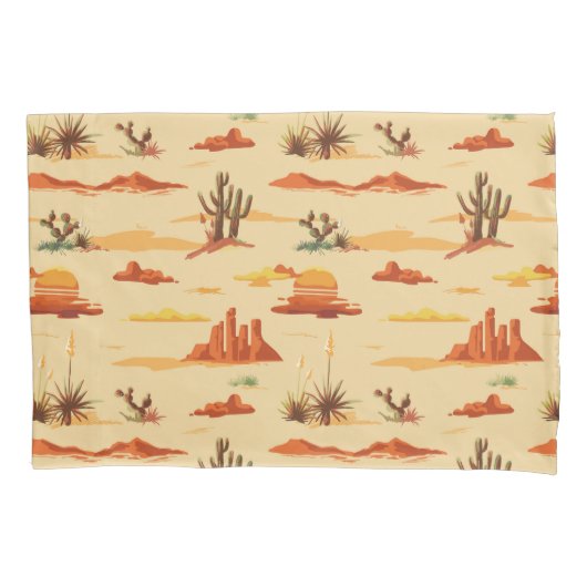 Desert Landschap Arizona Patroon Kussensloop (Voorkant-Links)