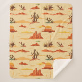 Desert Landschap Arizona Patroon Sherpa Deken (Voorkant)