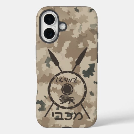 Desert Maccabee Shield and Spears Case-Mate iPhone Case (Achterkant)