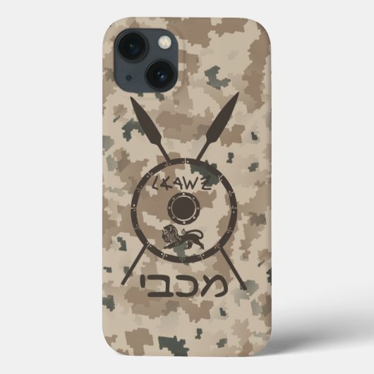Desert Maccabee Shield and Spears Case-Mate iPhone Case (Achterkant)