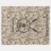 Desert Maccabee Shield and Spears Fleece Deken (Voorkant (Horizontaal))