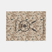 Desert Maccabee Shield and Spears Fleece Deken (Voorkant (Horizontaal))