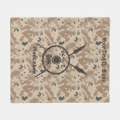 Desert Maccabee Shield and Spears Fleece Deken (Voorkant (Horizontaal))