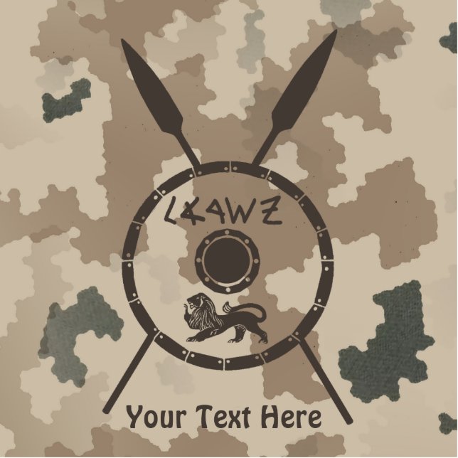 Desert Maccabee Shield and Spears Fotobeeldje Magneet (Voorkant)