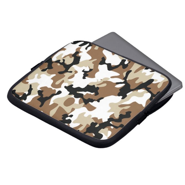 Desert Militaire Camo Laptop Sleeve (Voorkant top)