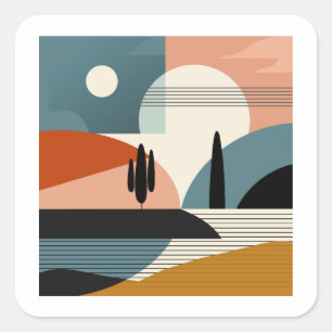 Desert Mirage Vierkante Sticker
