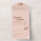 Désert moderne de Boho | Invitation de mariage tou (À l'intérieur)