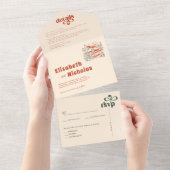 Désert moderne de Boho | Invitation de mariage tou (Déchirure)