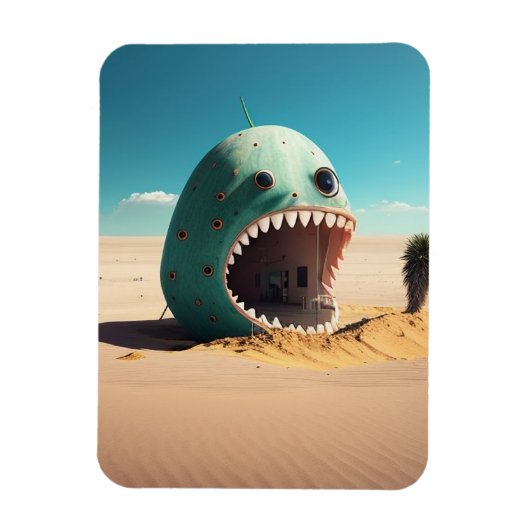Desert monster house magneet (Verticaal)