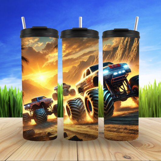 Desert Monster Truck Racing Adventure Thermosbeker