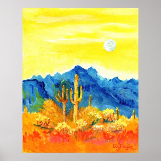 Desert Moonrise Poster (Voorkant)