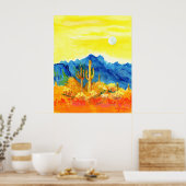 Desert Moonrise Poster (Keuken)