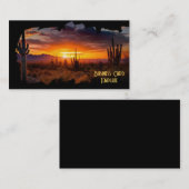 Desert Mountains Sunset Arizona Carte de visite (Devant / Derrière)