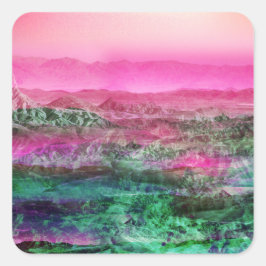 Desert Mountains Vierkante Sticker