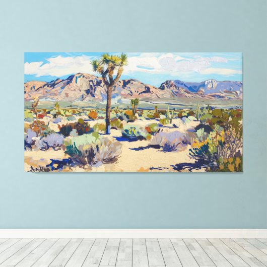 Desert Oasis Canvas Afdruk (Insitu (Houten vloer))