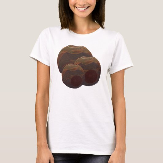 Desert Oasis Fractal Pottery Abstracte Art T-shirt (Voorkant)