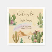 Desert Oh Cactus Boy Boho Arch Baby shower Servet (Voorkant)
