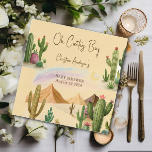 Desert Oh Cactus Boy Boho Arch Baby shower Servet