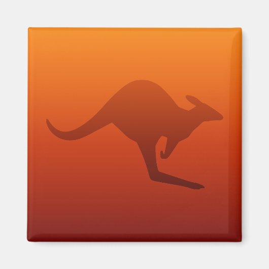 Desert Ombre Brown Kangaroo Magneet (Voorkant)