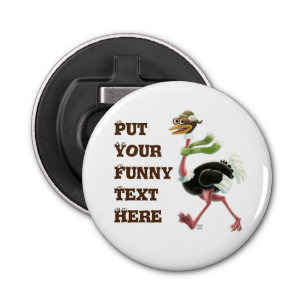 Desert Ostrich Runner Button Flesopener