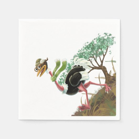 Desert Ostrich Runner Servet (Voorkant)