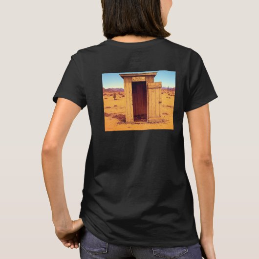 Desert Outhouse femmes noir T-shirt dos (Dos)