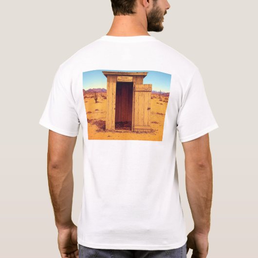 Desert Outhouse hommes blanc T-shirt dos (Dos)