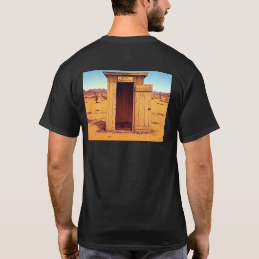 Desert Outhouse hommes noir T-shirt dos (Dos)