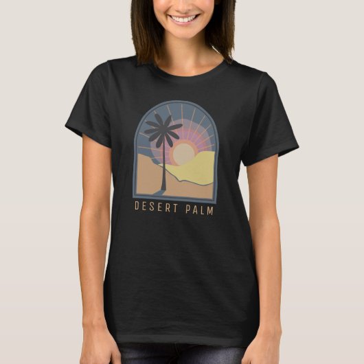 Desert Palm (Blue) T-Shirt (Voorkant)
