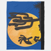 Desert Petroglyph Kokopelli Fleece Blanket (Voorkant)