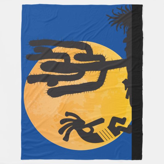 Desert Petroglyph Kokopelli Fleece Blanket (Voorkant)