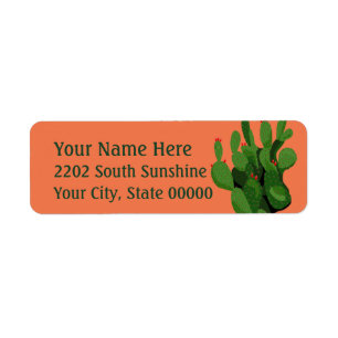 Desert Prickly Pear Arizona Return Address Label