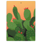 Desert Prickly Pear Cactus Sunset Personalized Klembord (Achterkant)