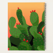 Desert Prickly Pear Cactus Sunset Personalized Planner (Achterkant)