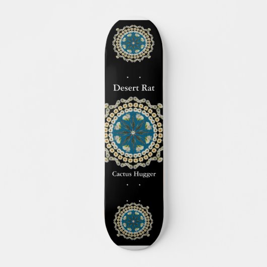 Desert Rate Skateboard met Saguaro Mandala (Voorkant)