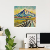 Desert Road - Archief Kunstdruk Poster (Thuiskantoor)