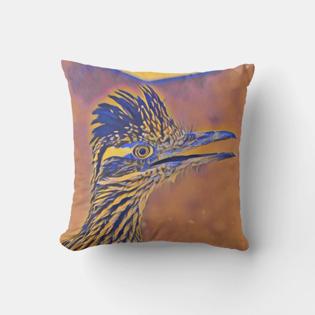 Desert Roadrunner Pillow Kussen (Voorkant)
