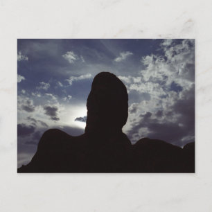 Desert Rock Silhouette: Arches National Park Foto Briefkaart